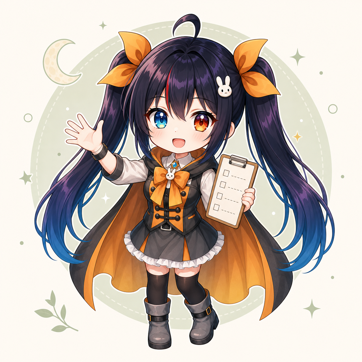 最初の入力を案内するルナ